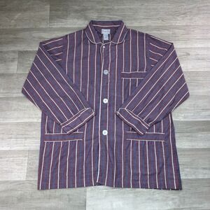 Christian Dior Le Connaisseur Stripe Pajama Shirt Mens L Piped Button